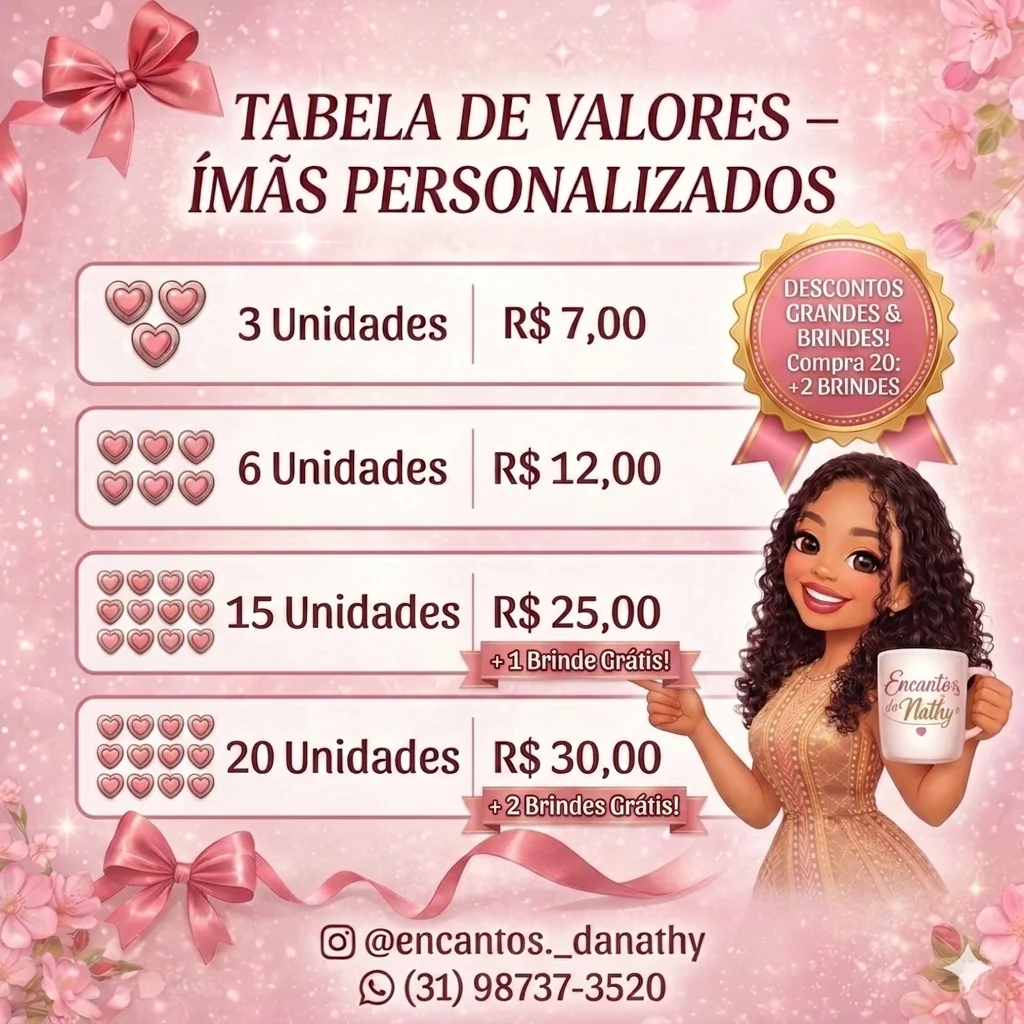 Imãs polaroid personalizados