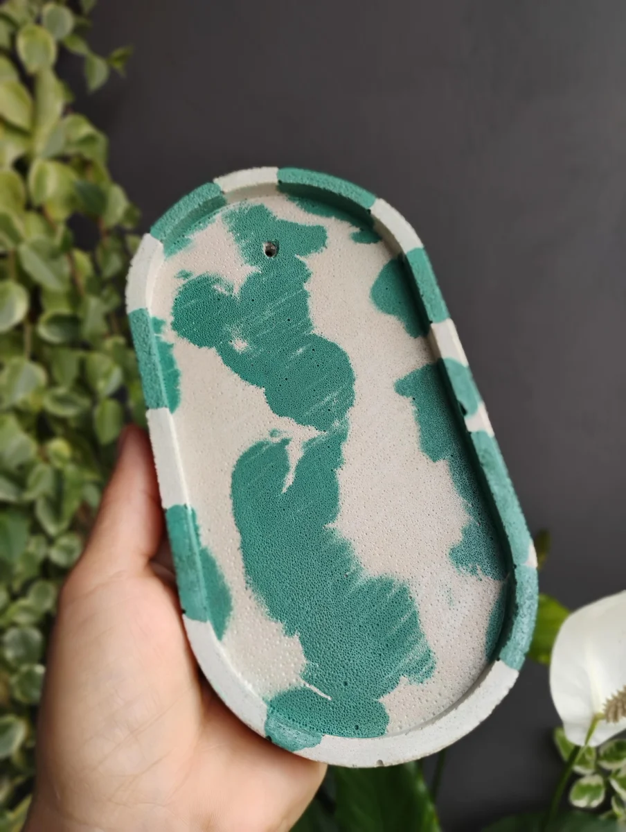 Porta incenso de concreto artesanal