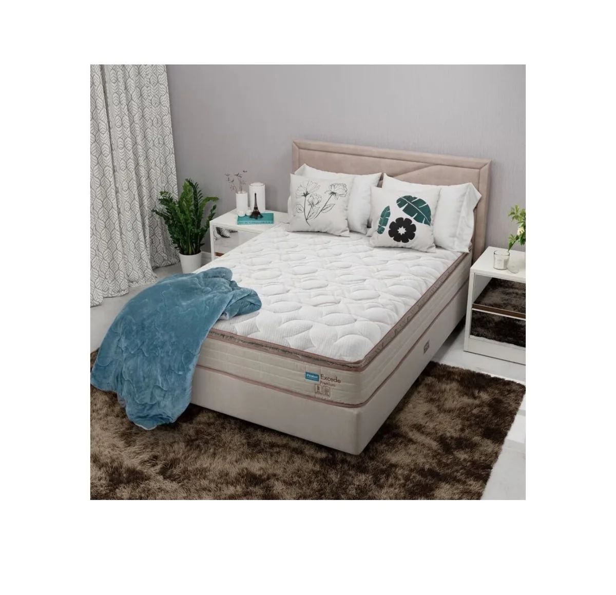 Conjunto Box Casal Mola Ensacada Probel Excede Premium (138x188x56cm)