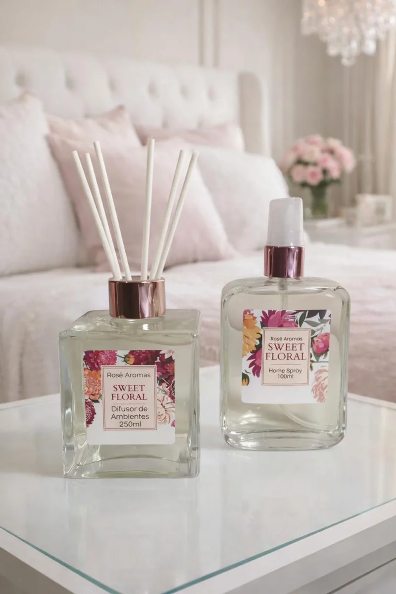 Kit Aromatizador de ambientes 250ml+ Home Spray 100ml Sweet Floral