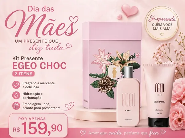 Kit Presente Eggeo Choc O Boticário