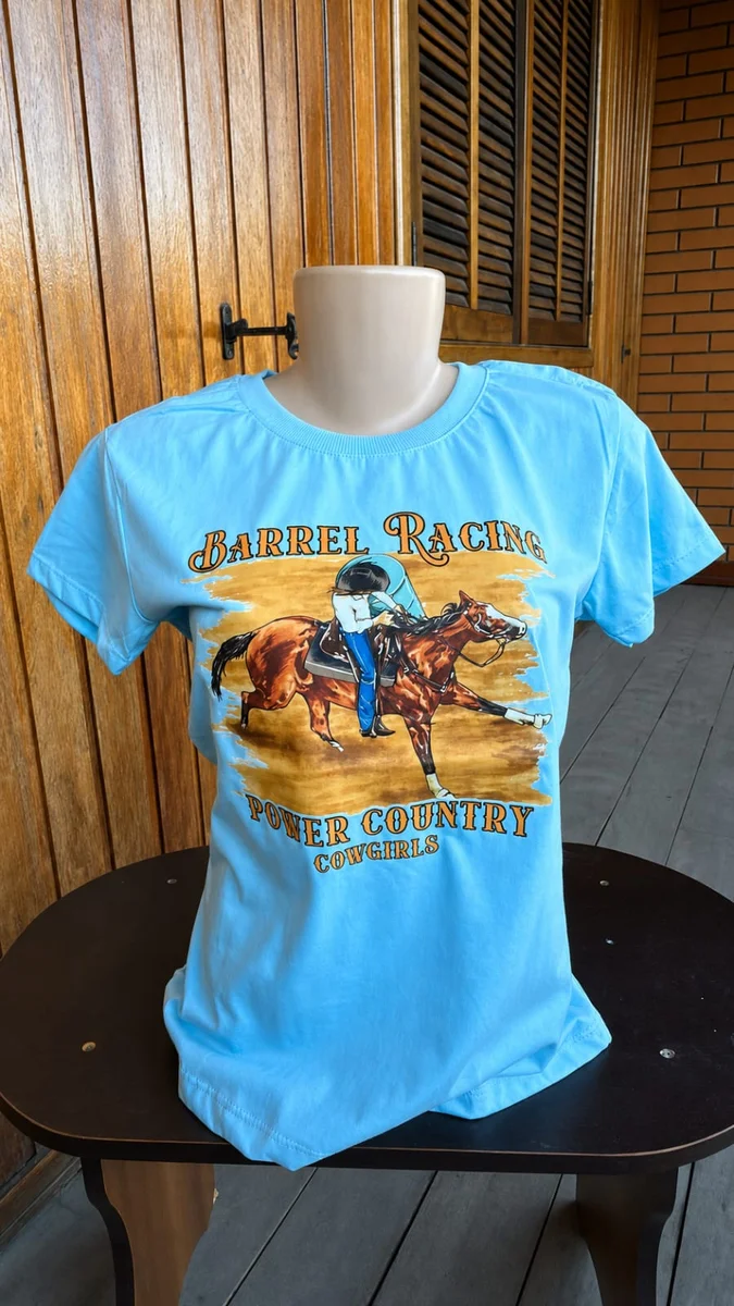 Camisa feminina Power Country- Azul bb