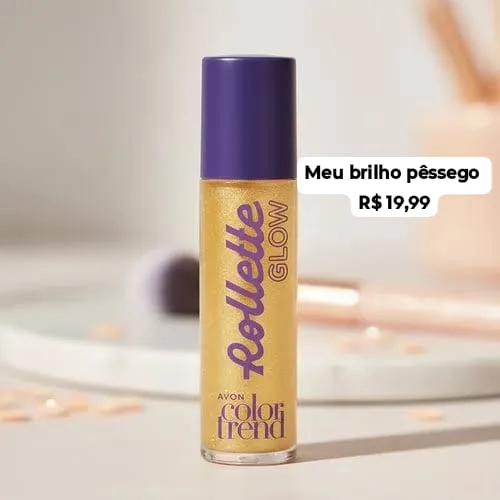Gloss rollette brilho pêssego