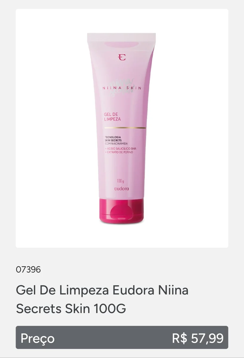 Gel de limpeza facial Nina Secrets