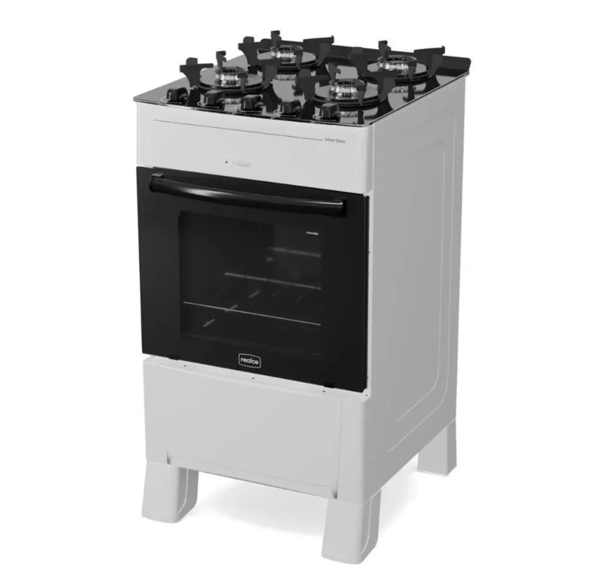 Fogão 4 Bocas a Gás Realce Smart Glass CR223 Cor Branco