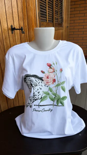 Camisa Feminina Power Country- Branca