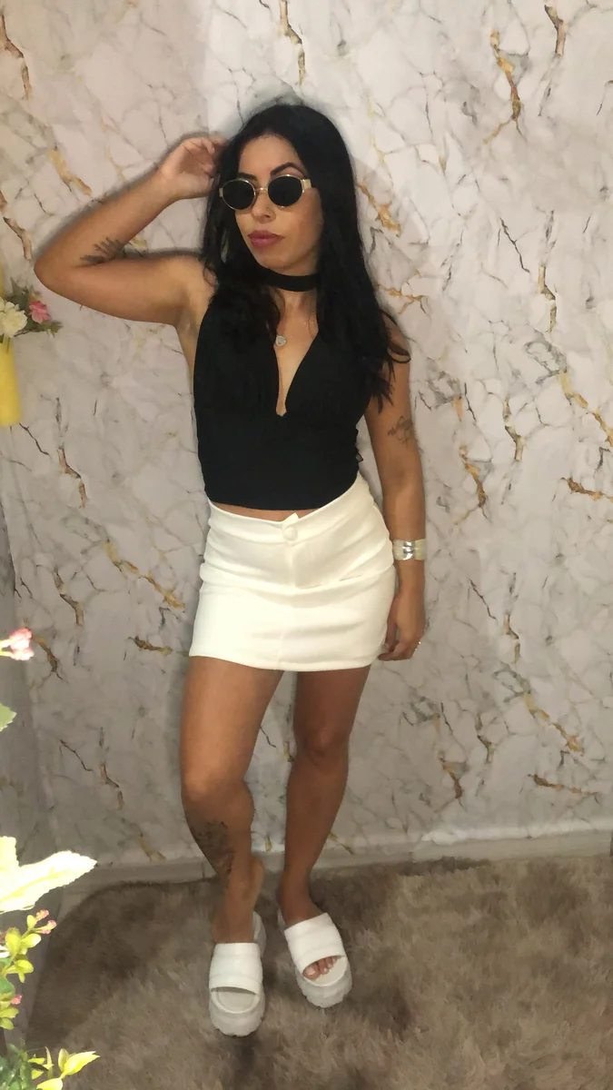 Short saia luxo