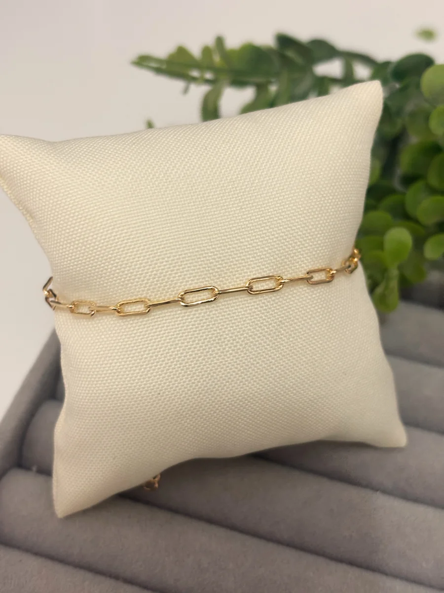 Pulseira corrente dourada