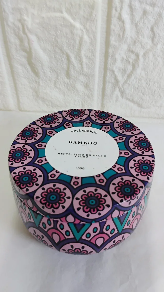 Vela aromática lata Mandala Bamboo 130g