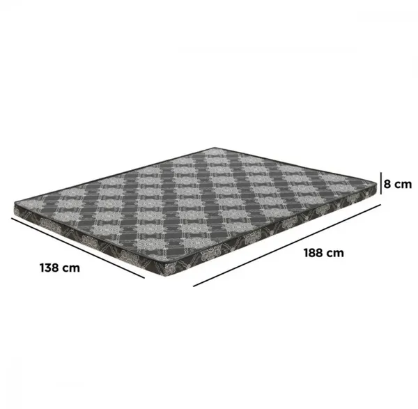 Colchonete colchão D23 188x138x5cm preto - Dubom Colchões
