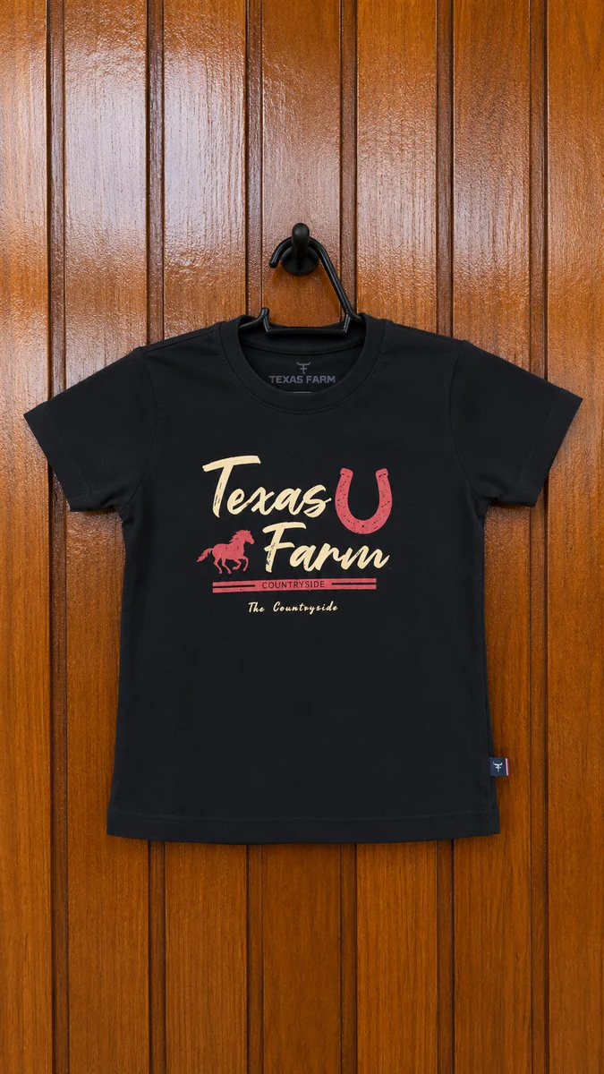 Camisa Infantil- Azul e Preta