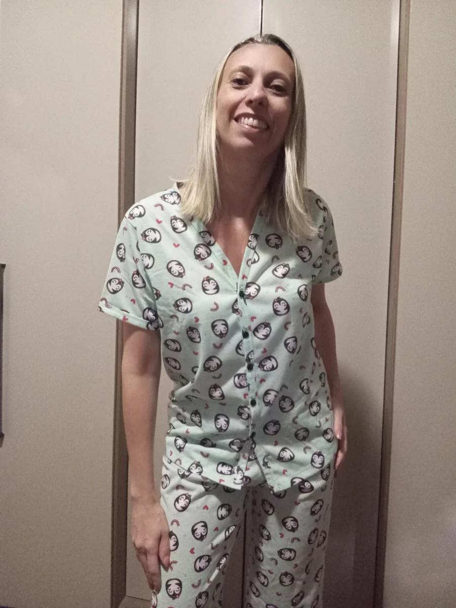 Pijama meia estação TAM M