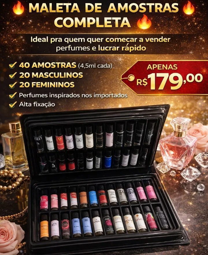 MALETA DE AMOSTRA 20 MAS /20 FEM