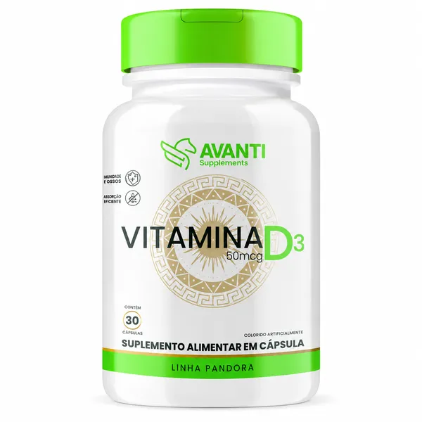 Vitamina D3 50mcg 30 Cápsulas - Avanti Supplements