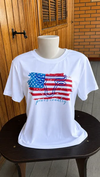 Camisa Feminina Power Country- Branca