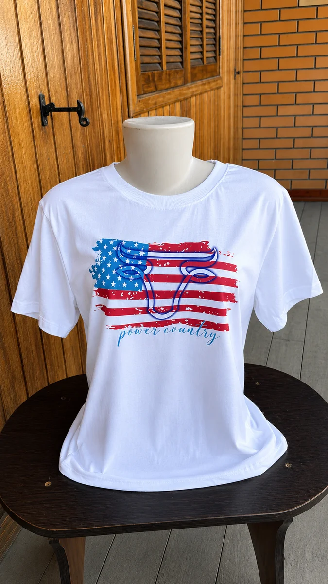 Camisa Feminina Power Country- Branca