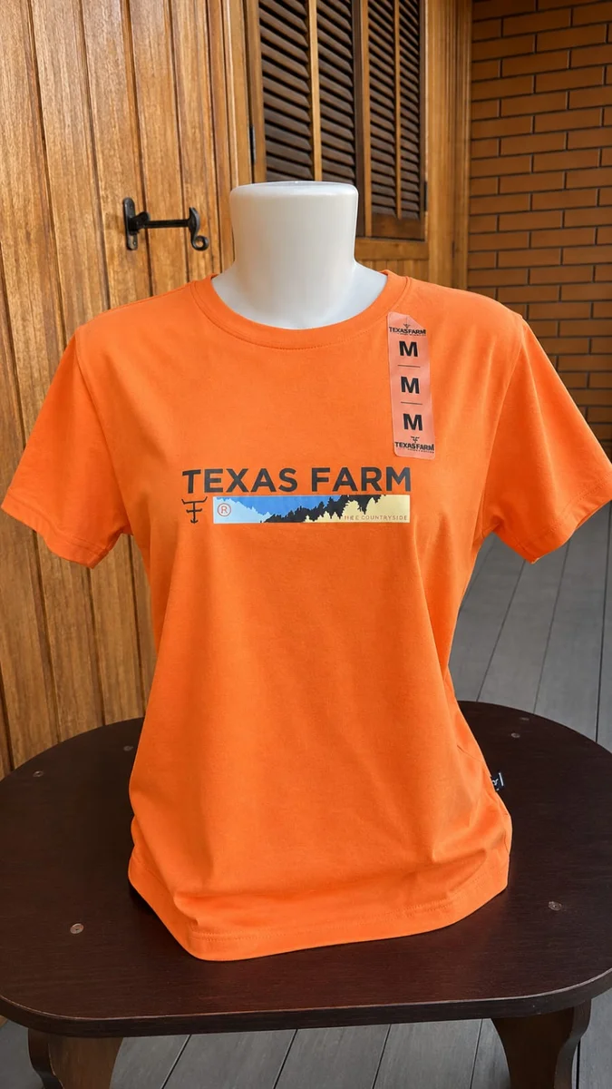 Camisa Feminina Texas Farm - Laranja
