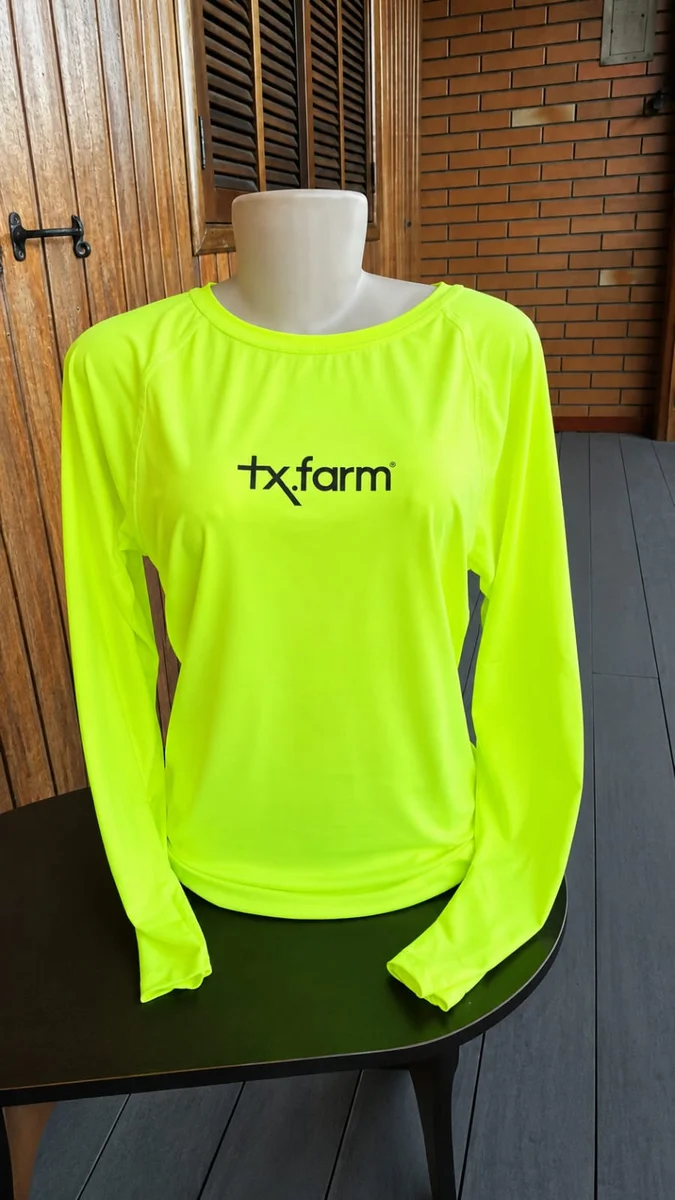 Camisa Térmica Feminina UV50+ M.Longa- Amarelo Neon