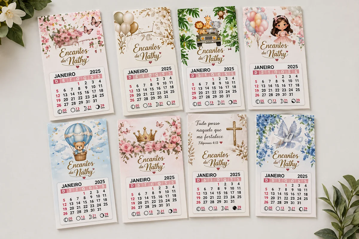 Calendário personalizado para lembrancinha