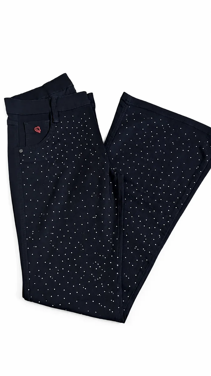 Calça com strass- Puro Country- Preta