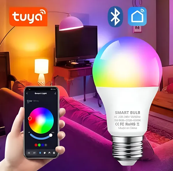 Lâmpada RGB 15w bluetooth TUYA