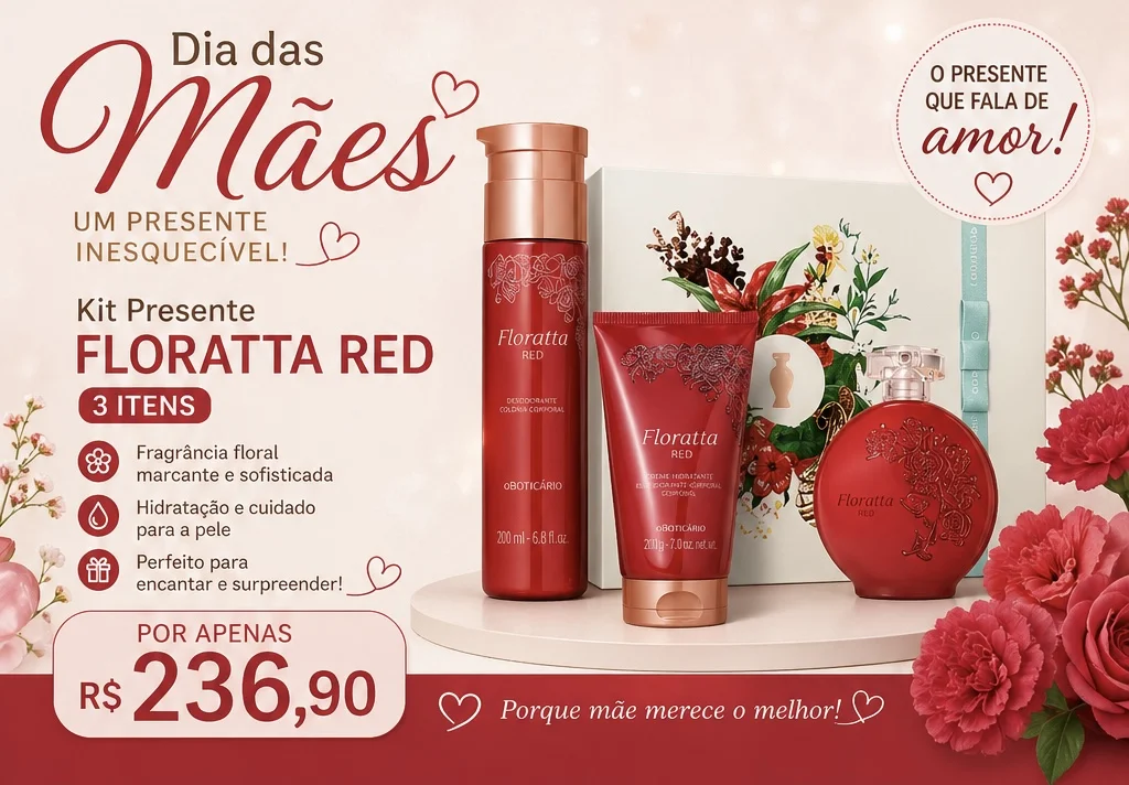 Kit Presente Floratta Red O Boticário