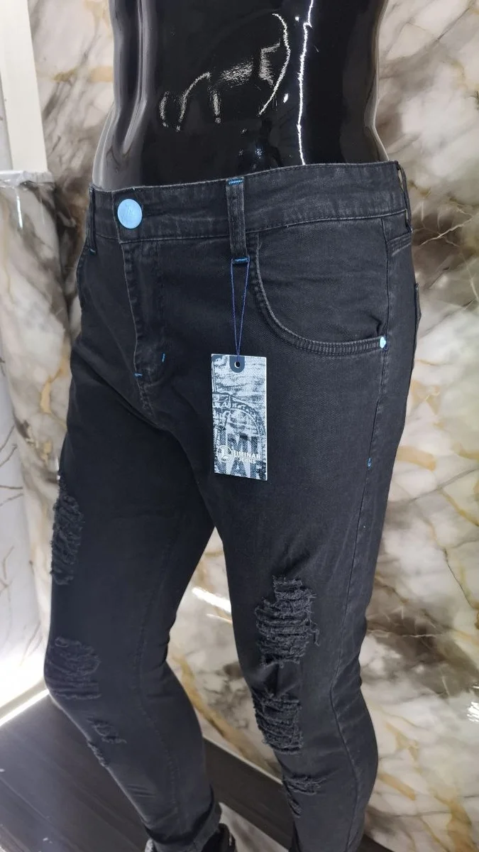 Calça jogador preta, detalhes azul 61