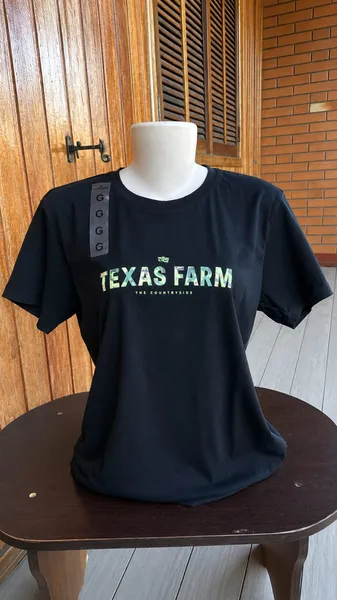 Camisa Feminina Texas Farm - Preta