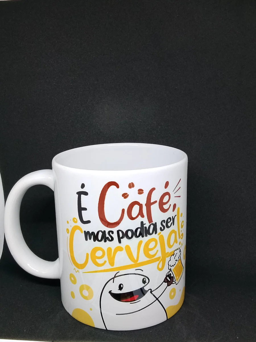 Caneca Flork "É café mais podia ser cerveja"