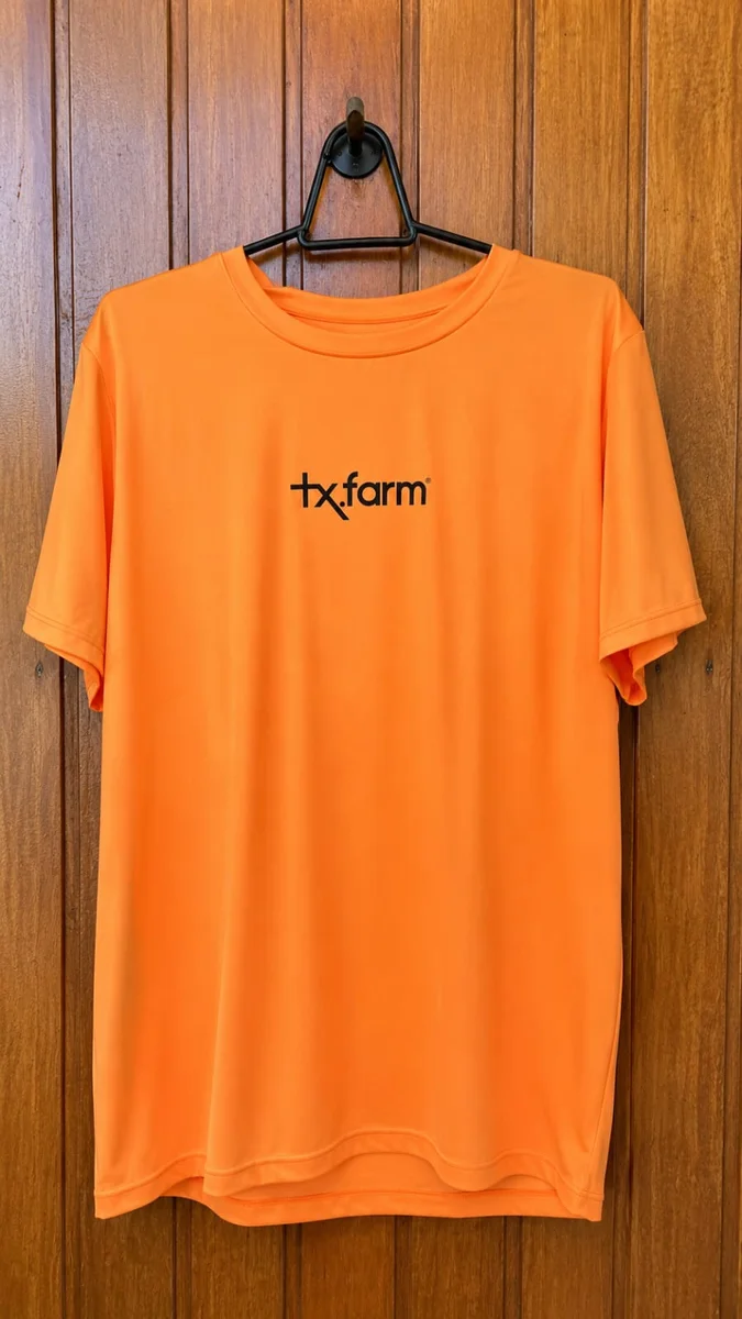 Camiseta Térmica Masculina UV50+ M.Curta - Laranja Neon