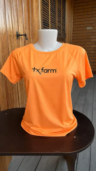 Camisa Térmica Feminina UV50+ M.curta- Laranja Neon