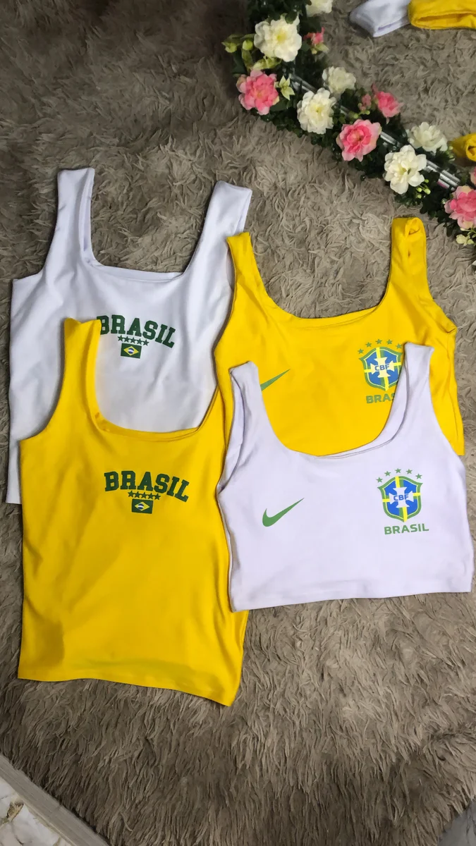 Camisetinha e cropped Brasil