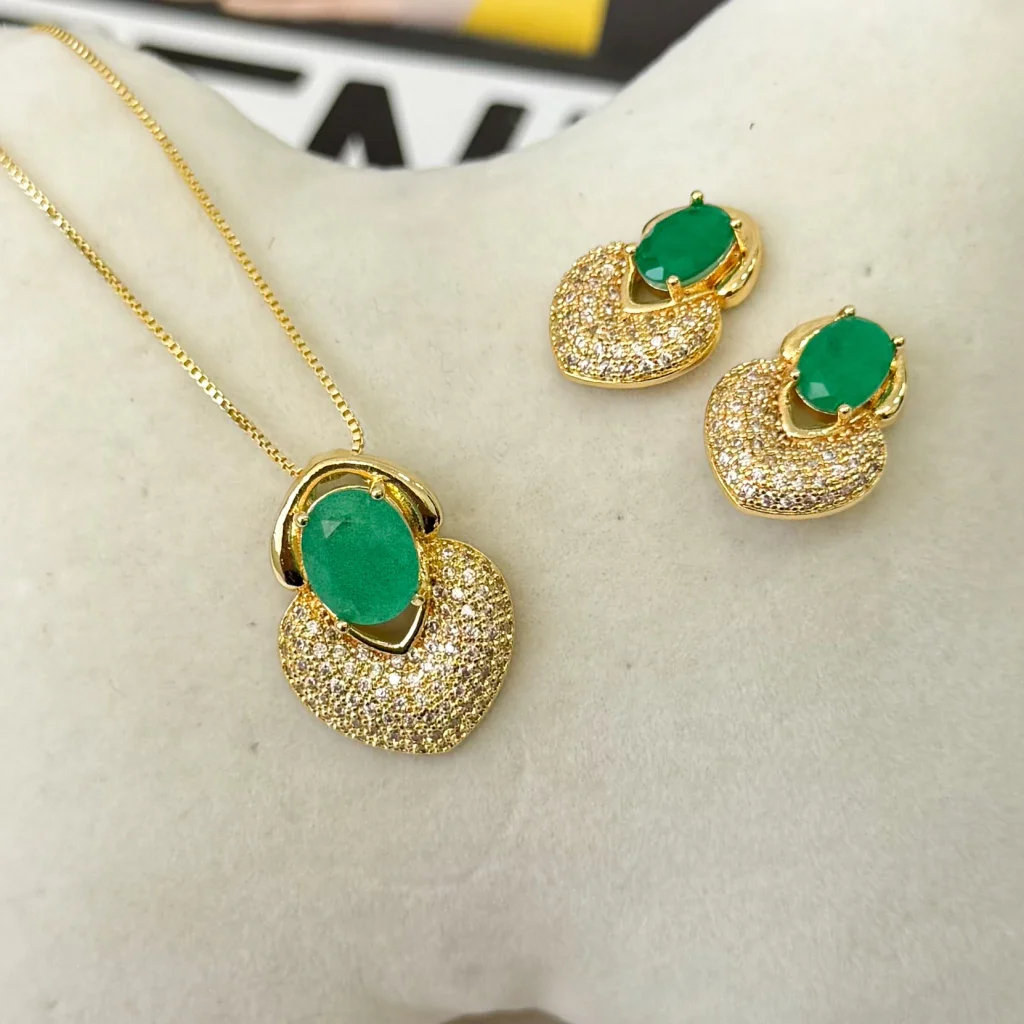 Conjunto Zircônia Verde