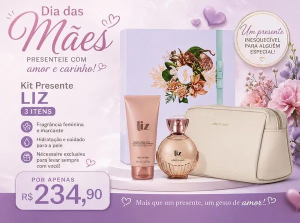 Kit presente Liz O Boticário