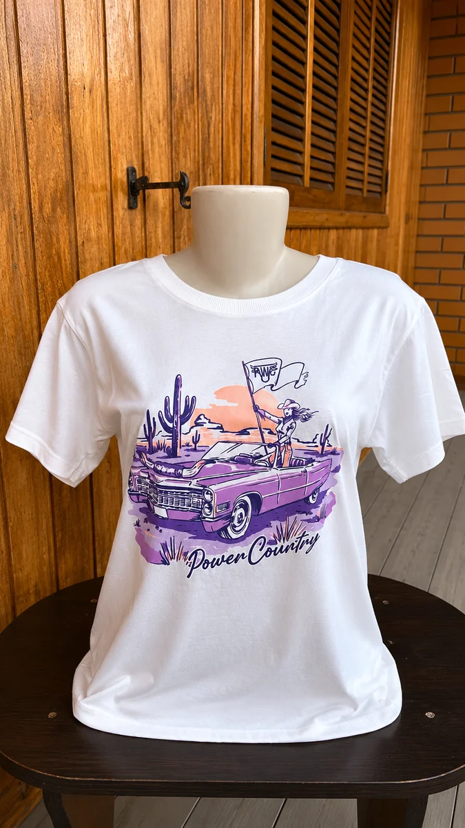 Camisa Feminina Power Country- Off White