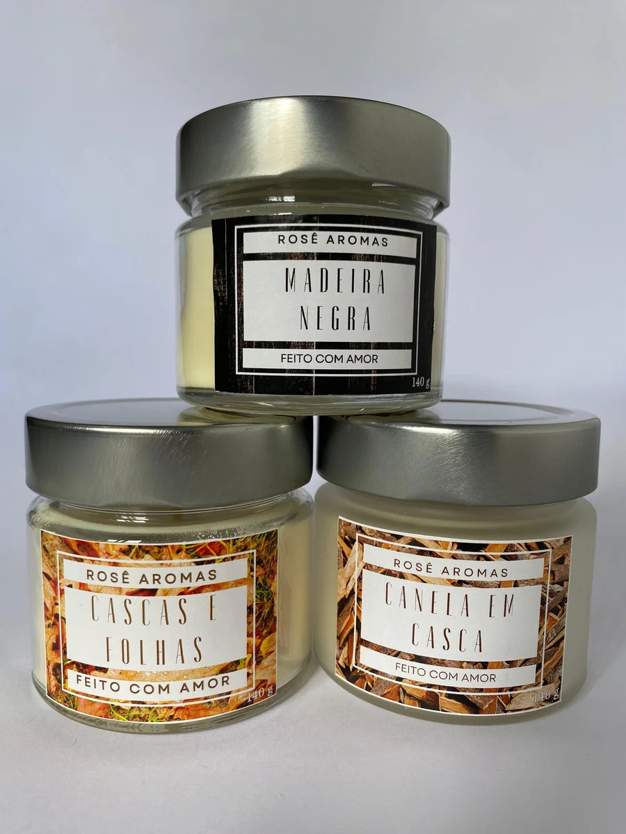 Vela Aromática Madeira Negra 140g