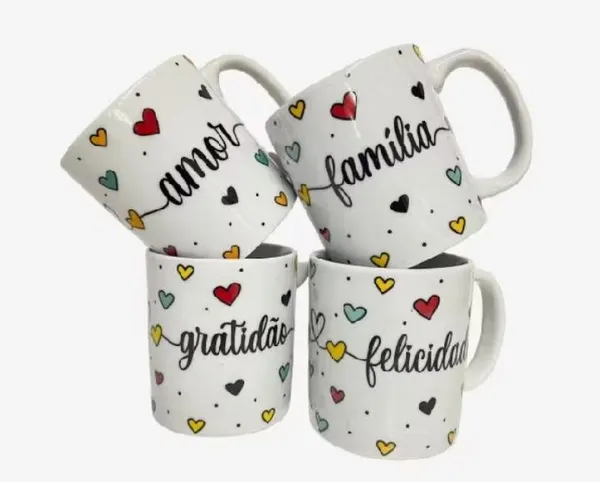 Caneca com uma única escrita