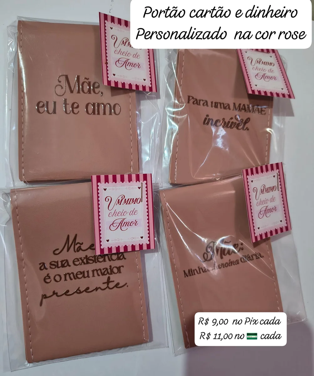 Porta cartão e dinheiro mãe