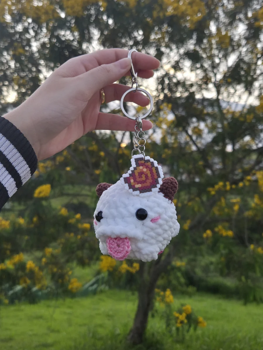 Chaveiro duplo: Poro + Porito (Crochê)