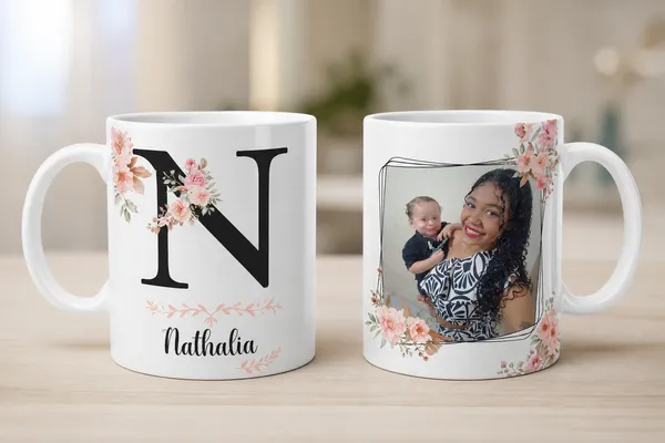 Caneca com inicial/nome/foto